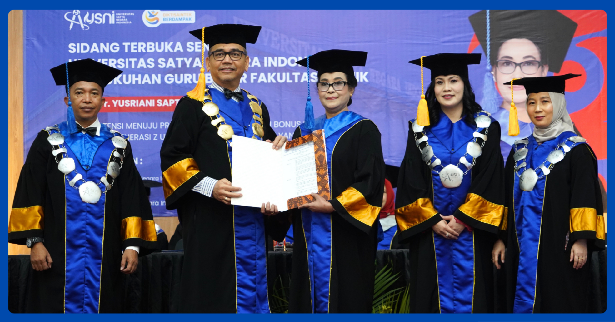 Universitas Satya Negara Indonesia Resmi Mengukuhkan Guru Besar Pertama 